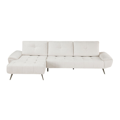 8400BEG*2LC2R (2)2-Piece Sectional with Left Chaise and Dual-position Backs for Adjustable Seat Depth - 8400BEG*2LC2R
