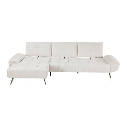 8400BEG*2LC2R (2)2-Piece Sectional with Left Chaise and Dual-position Backs for Adjustable Seat Depth - 8400BEG*2LC2R