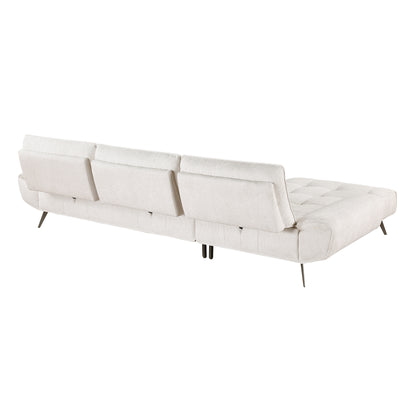 8400BEG*2LC2R (2)2-Piece Sectional with Left Chaise and Dual-position Backs for Adjustable Seat Depth - 8400BEG*2LC2R