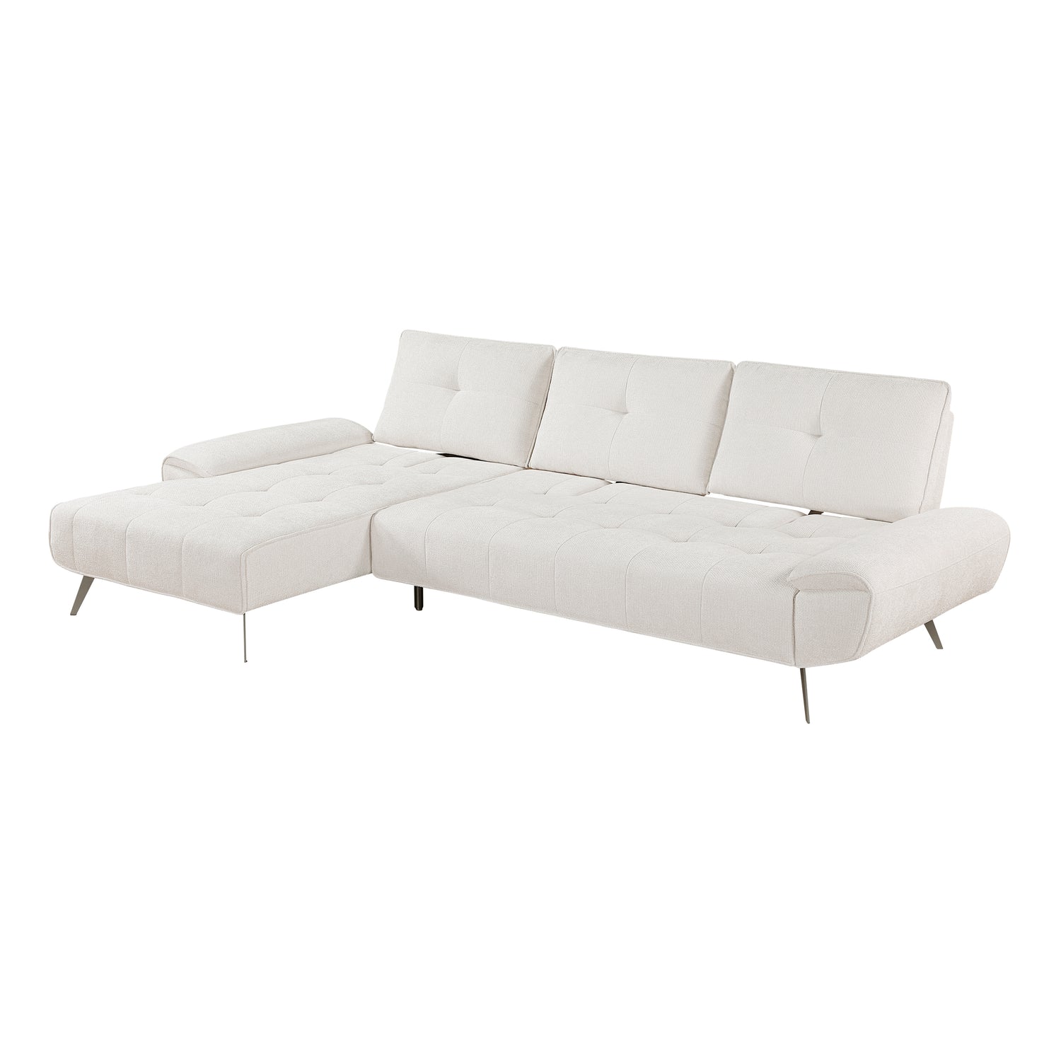8400BEG*2LC2R (2)2-Piece Sectional with Left Chaise and Dual-position Backs for Adjustable Seat Depth - 8400BEG*2LC2R