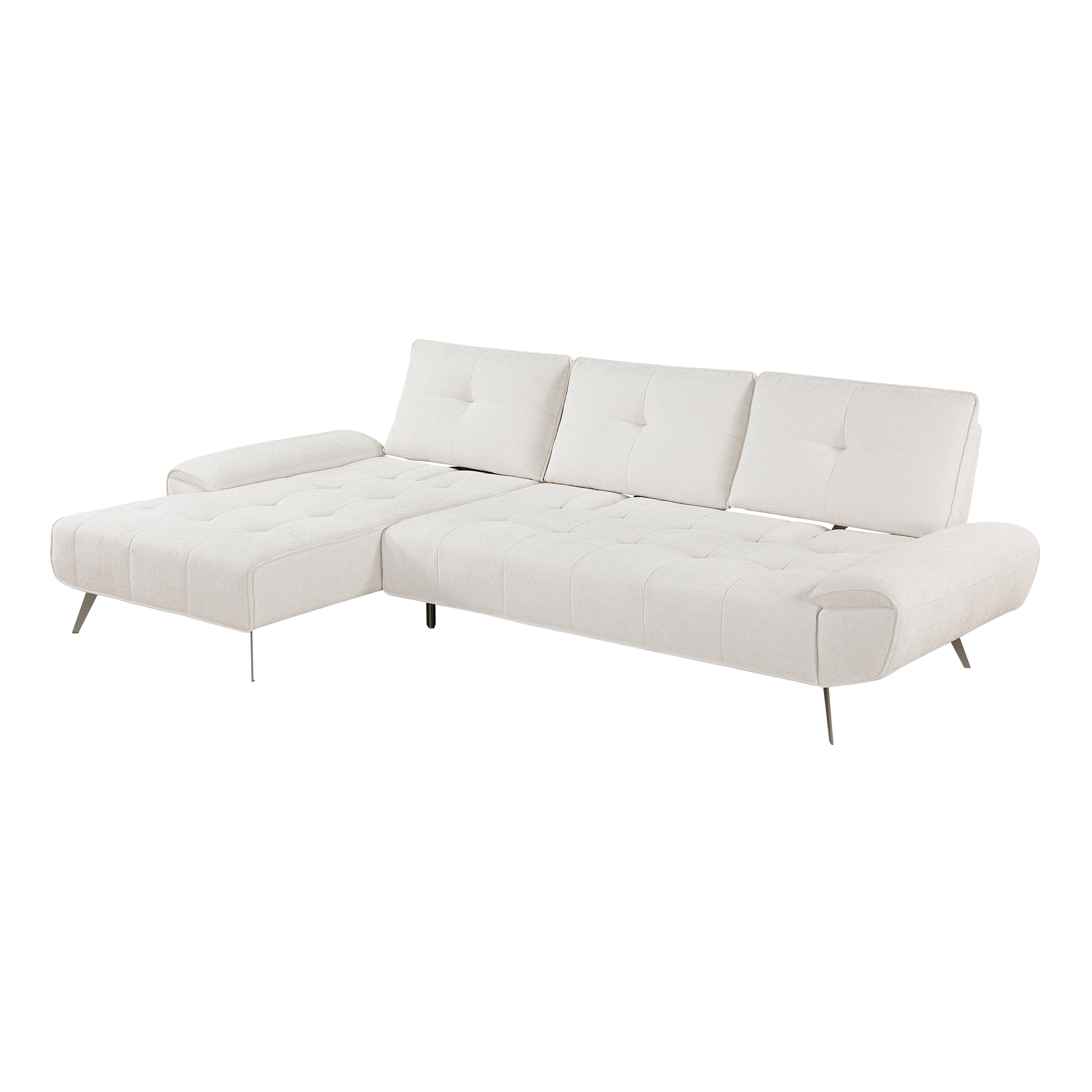 8400BEG*2LC2R (2)2-Piece Sectional with Left Chaise and Dual-position Backs for Adjustable Seat Depth - 8400BEG*2LC2R