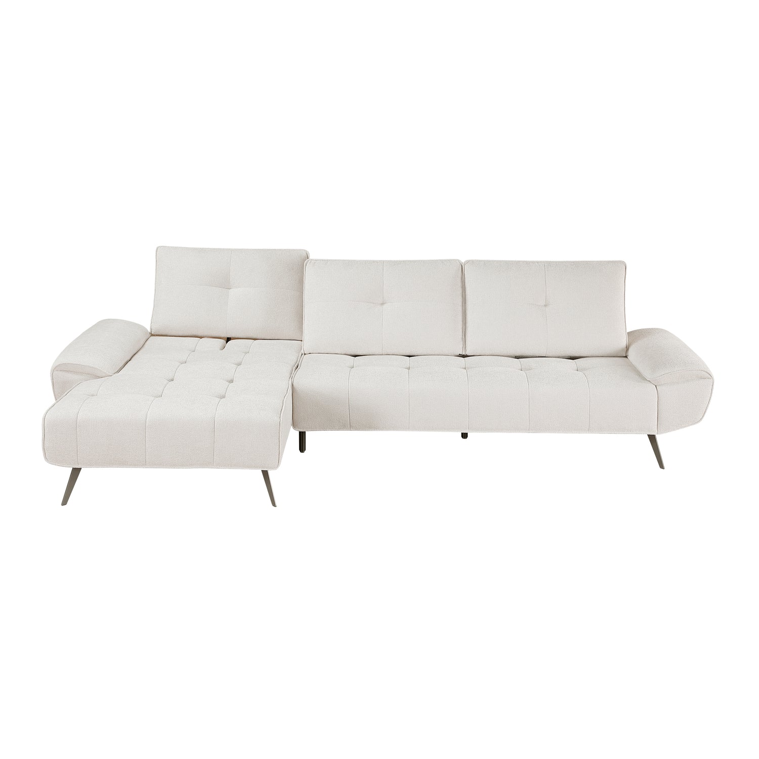 8400BEG*2LC2R (2)2-Piece Sectional with Left Chaise and Dual-position Backs for Adjustable Seat Depth - 8400BEG*2LC2R