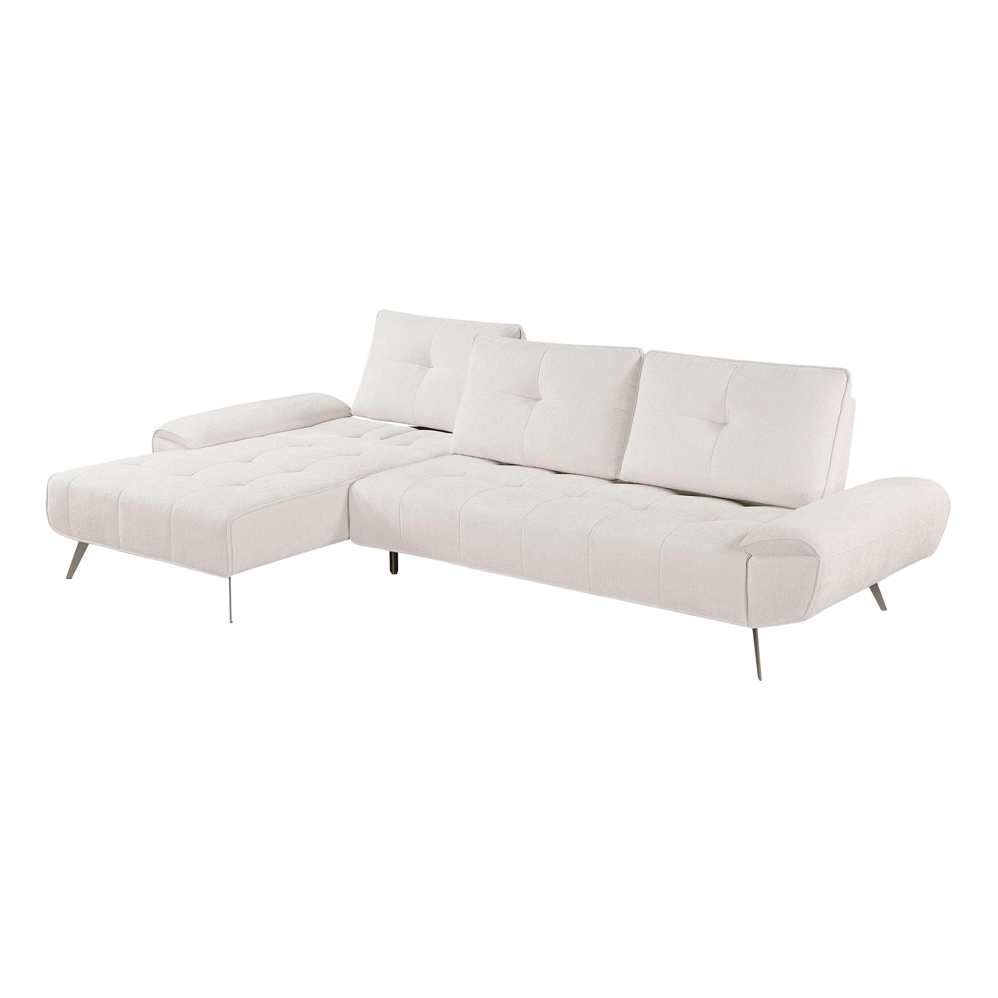 8400BEG*2LC2R (2)2-Piece Sectional with Left Chaise and Dual-position Backs for Adjustable Seat Depth - 8400BEG*2LC2R