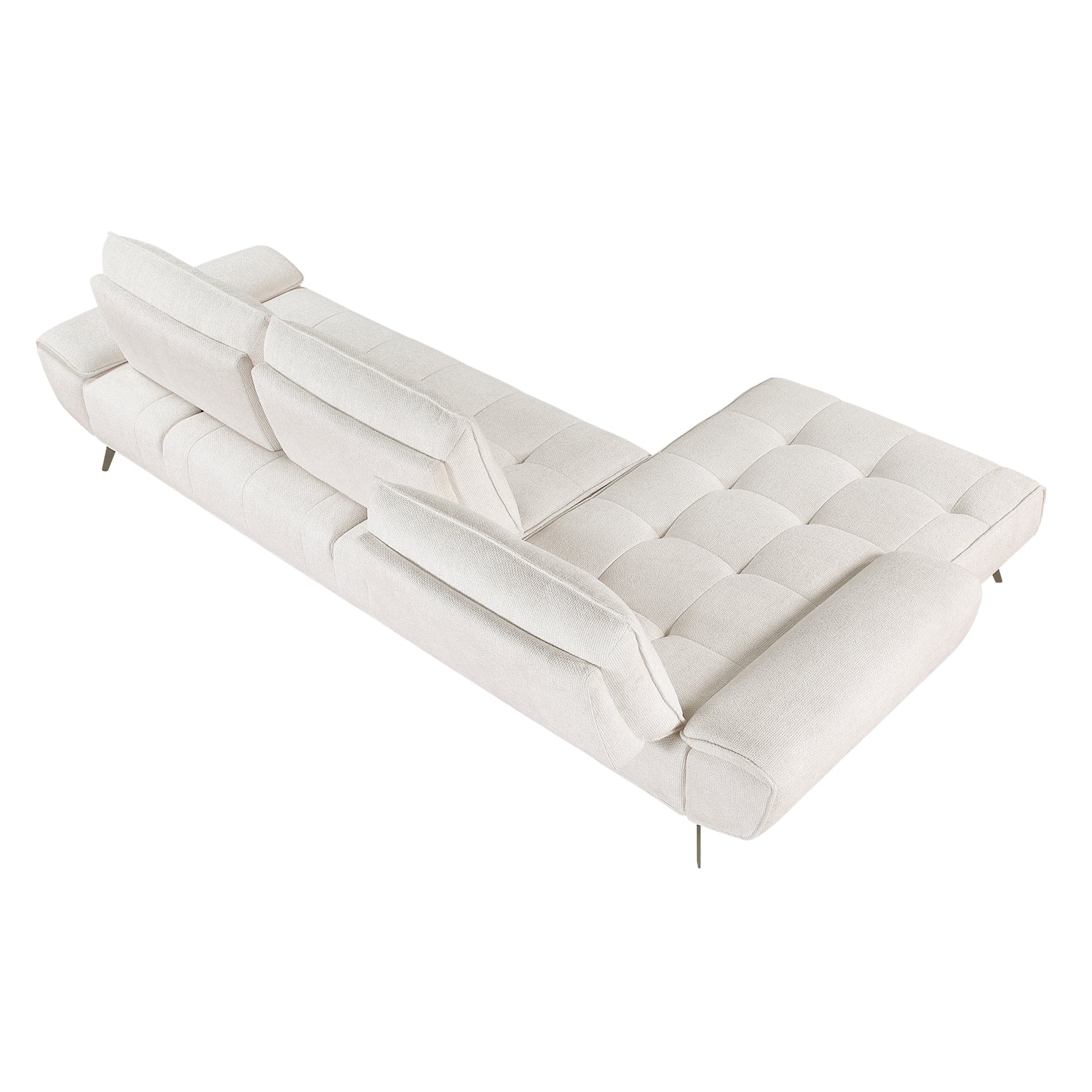 8400BEG*2LC2R (2)2-Piece Sectional with Left Chaise and Dual-position Backs for Adjustable Seat Depth - 8400BEG*2LC2R