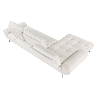 8400BEG*2LC2R (2)2-Piece Sectional with Left Chaise and Dual-position Backs for Adjustable Seat Depth - 8400BEG*2LC2R