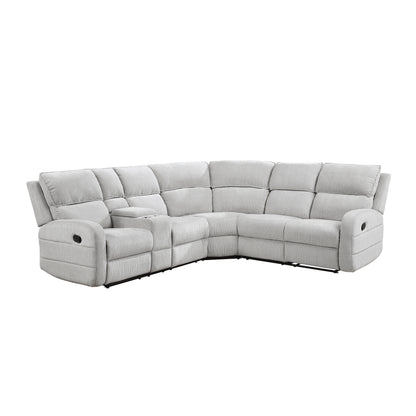 8406GY*SC (3)3-Piece Sectional with Left Console - 8406GY*SC