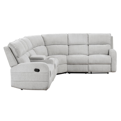 8406GY*SC (3)3-Piece Sectional with Left Console - 8406GY*SC