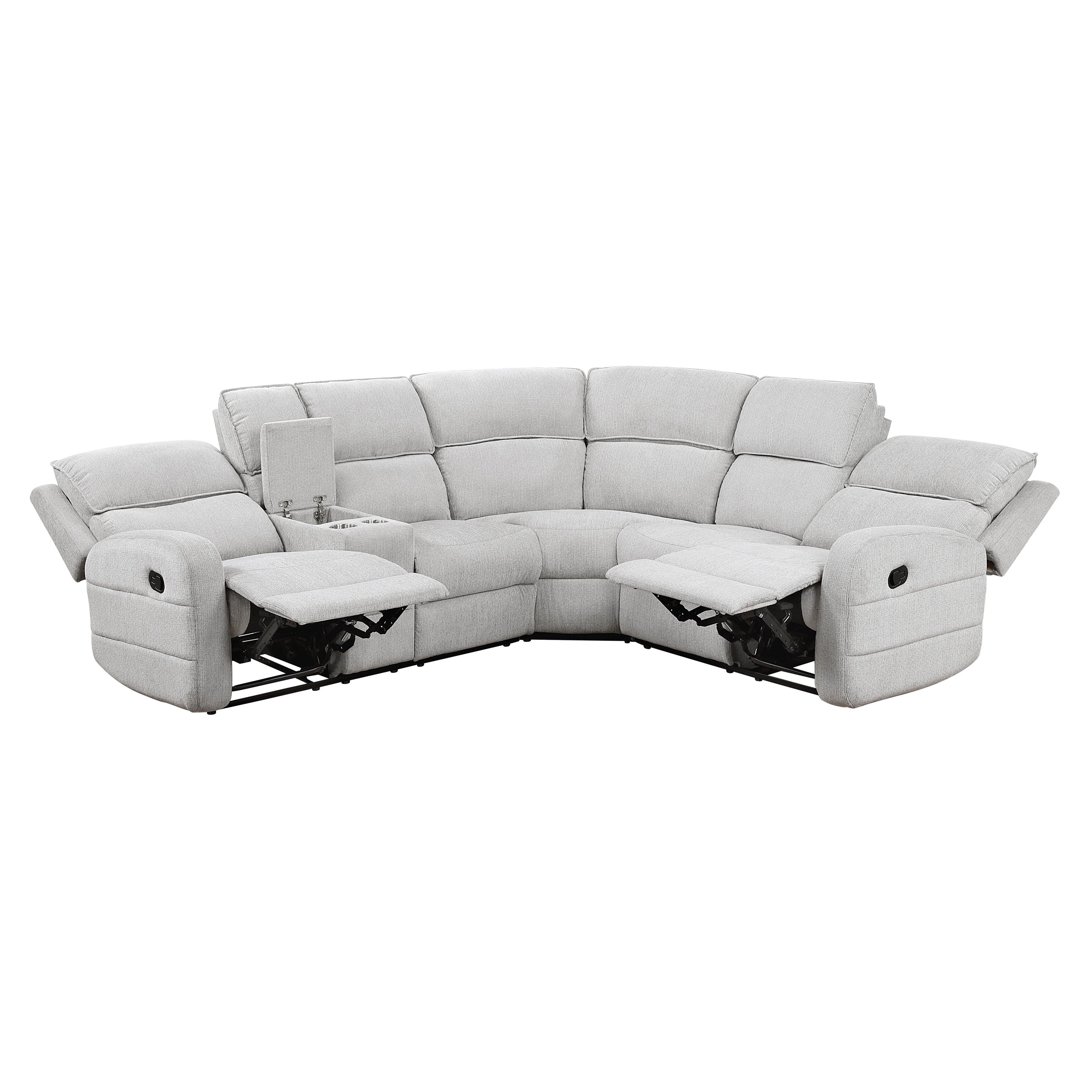 8406GY*SC (3)3-Piece Sectional with Left Console - 8406GY*SC