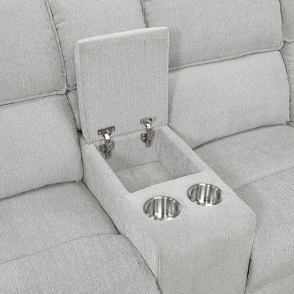 8406GY*SC (3)3-Piece Sectional with Left Console - 8406GY*SC