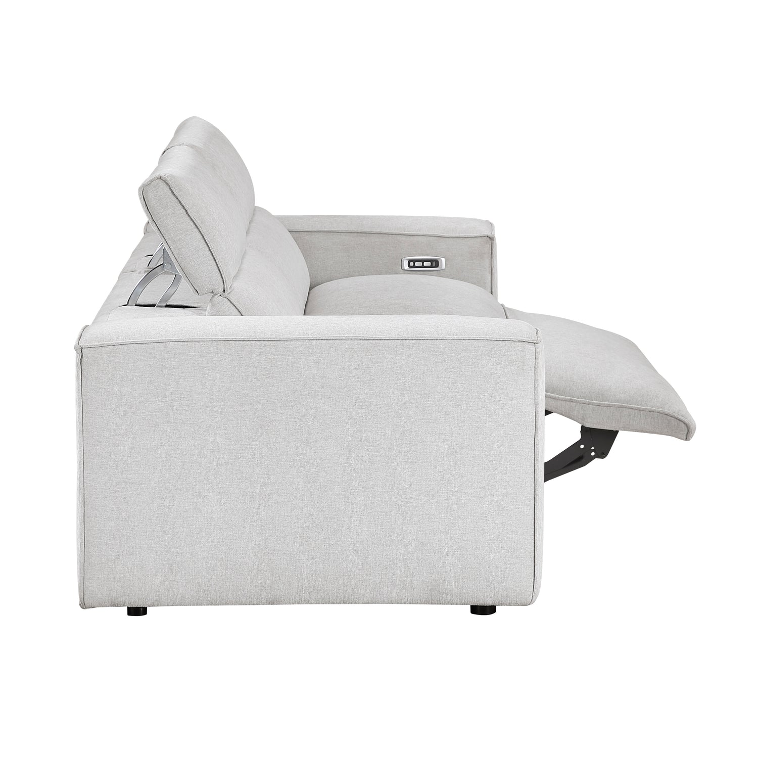 8414GRY-2PWH* (2)Power Double Reclining Love Seat with Power Headrests - 8414GRY-2PWH*