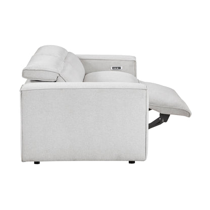 8414GRY-2PWH* (2)Power Double Reclining Love Seat with Power Headrests - 8414GRY-2PWH*