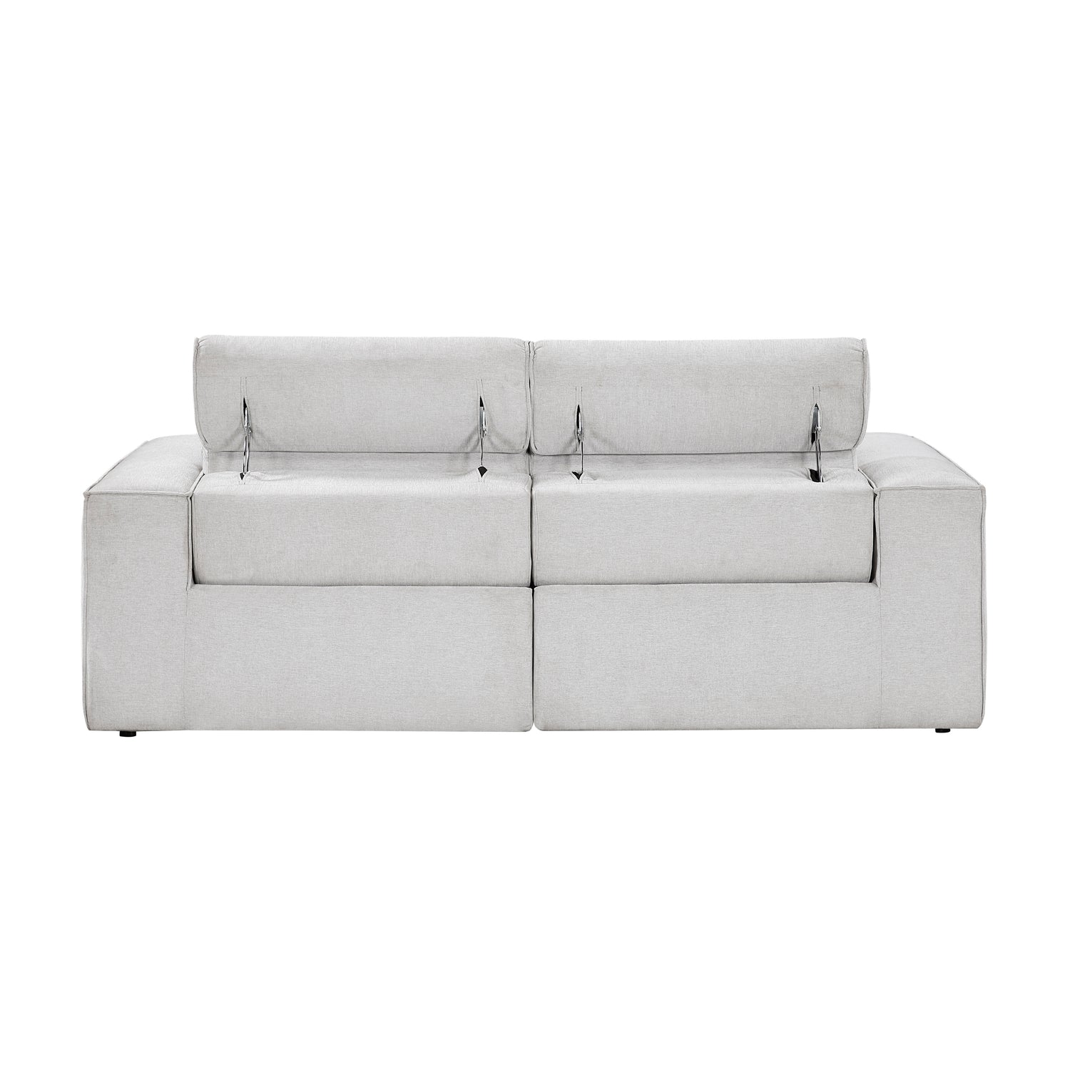8414GRY-2PWH* (2)Power Double Reclining Love Seat with Power Headrests - 8414GRY-2PWH*