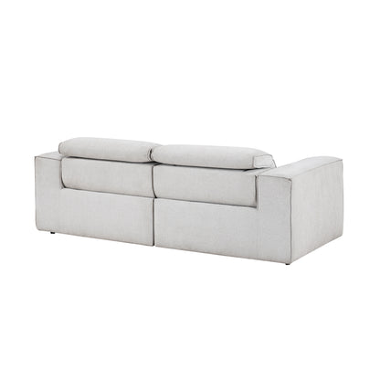 8414GRY*2PWH 2pc Set: Sofa, Love - 8414GRY*2PWH
