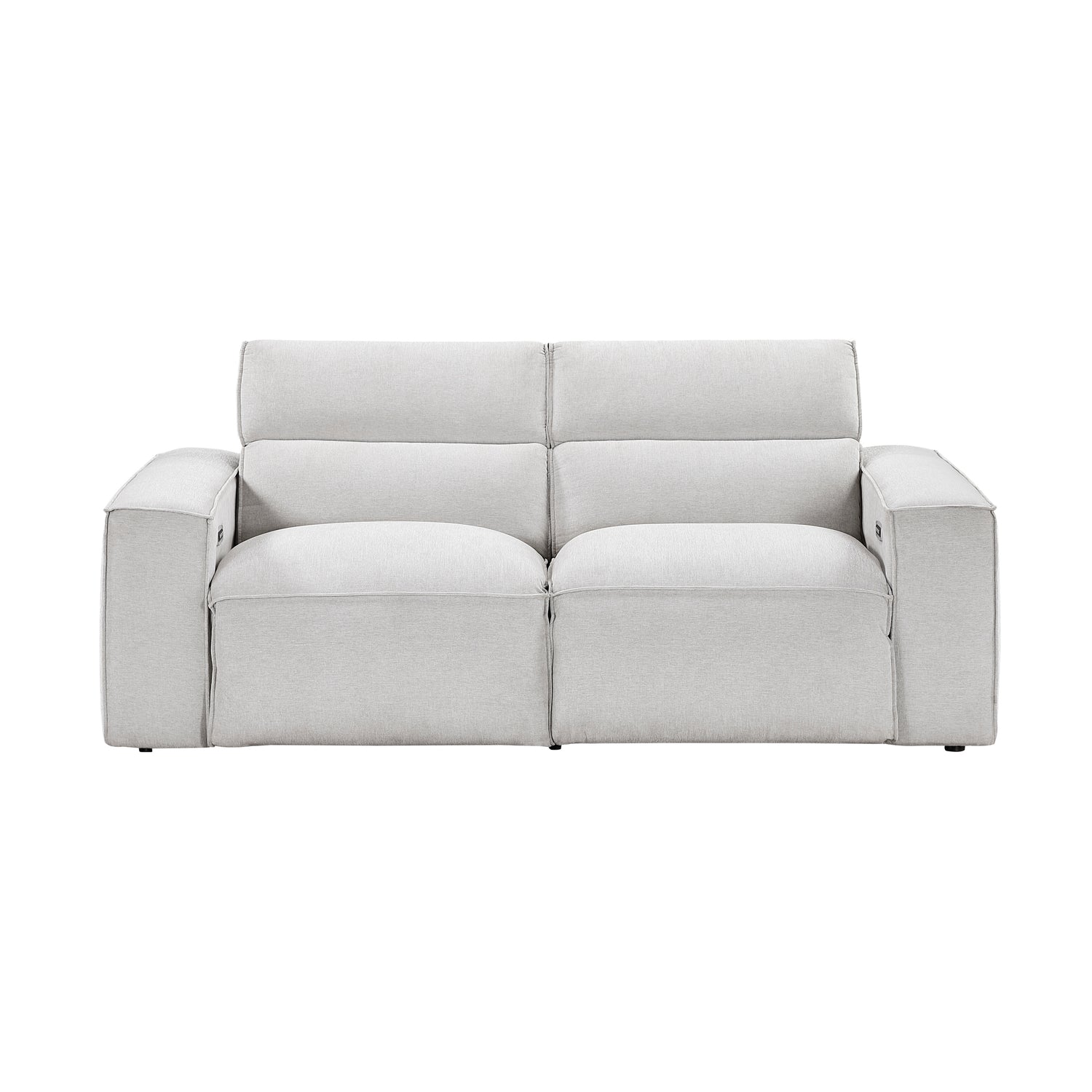 8414GRY*2PWH 2pc Set: Sofa, Love - 8414GRY*2PWH