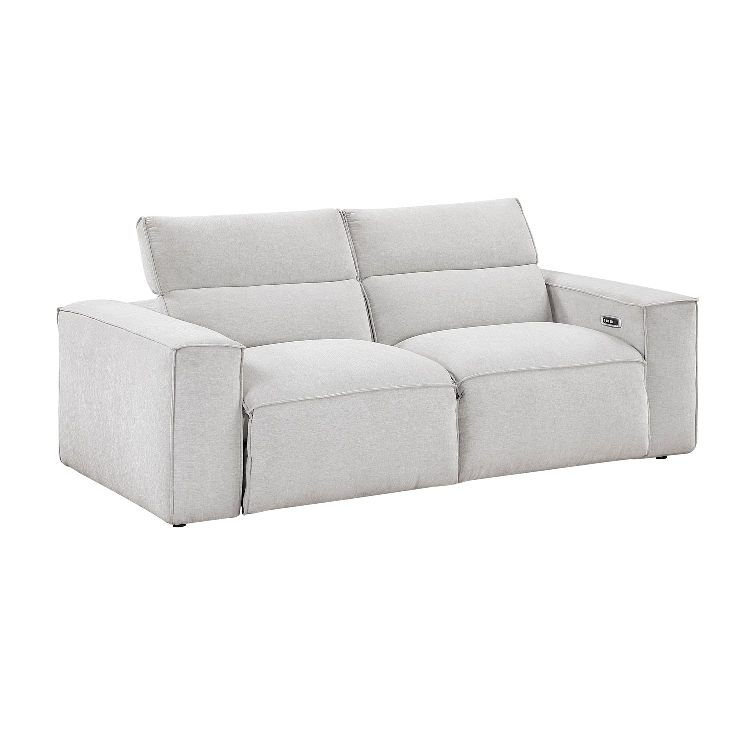 8414GRY*2PWH 2pc Set: Sofa, Love - 8414GRY*2PWH