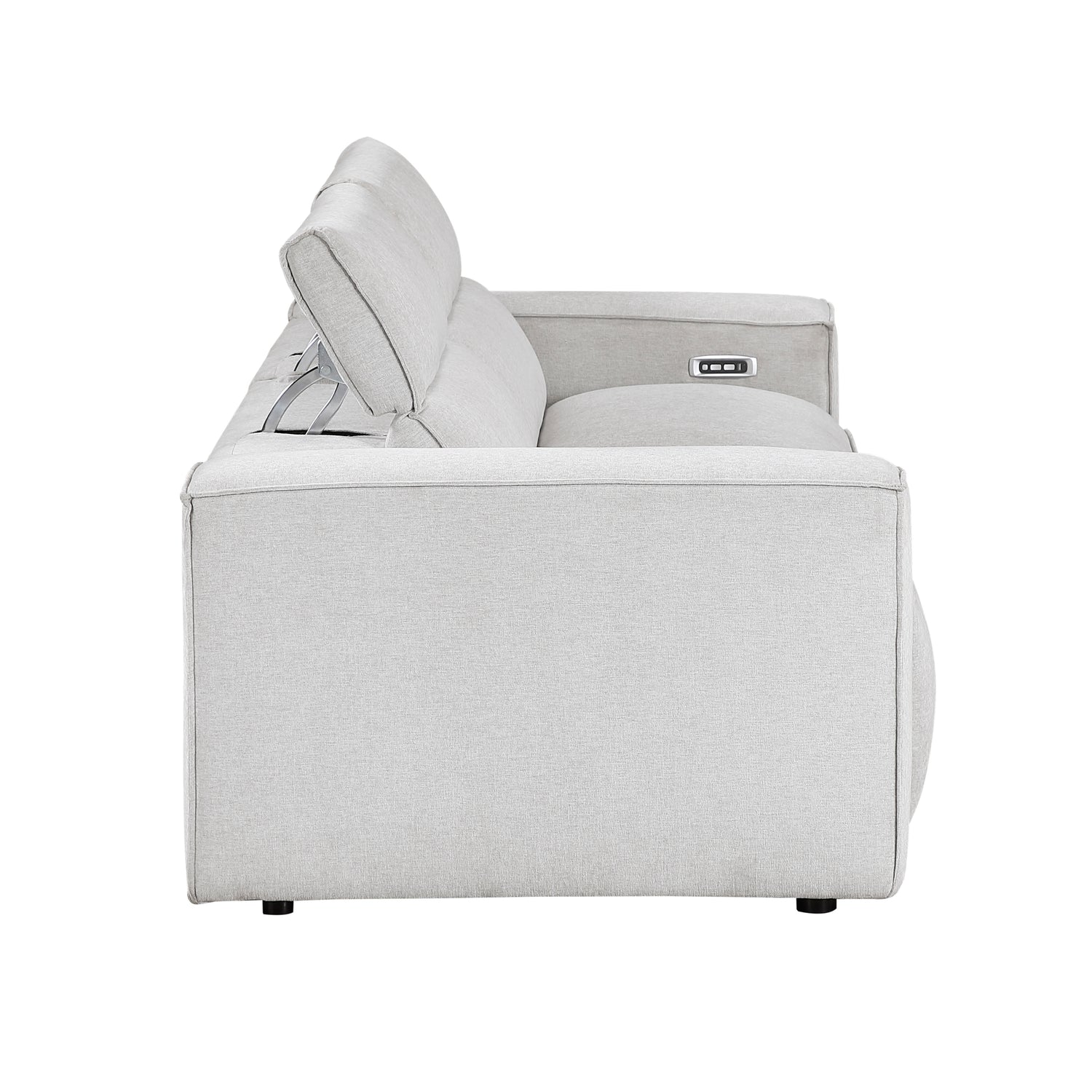 8414GRY*2PWH 2pc Set: Sofa, Love - 8414GRY*2PWH