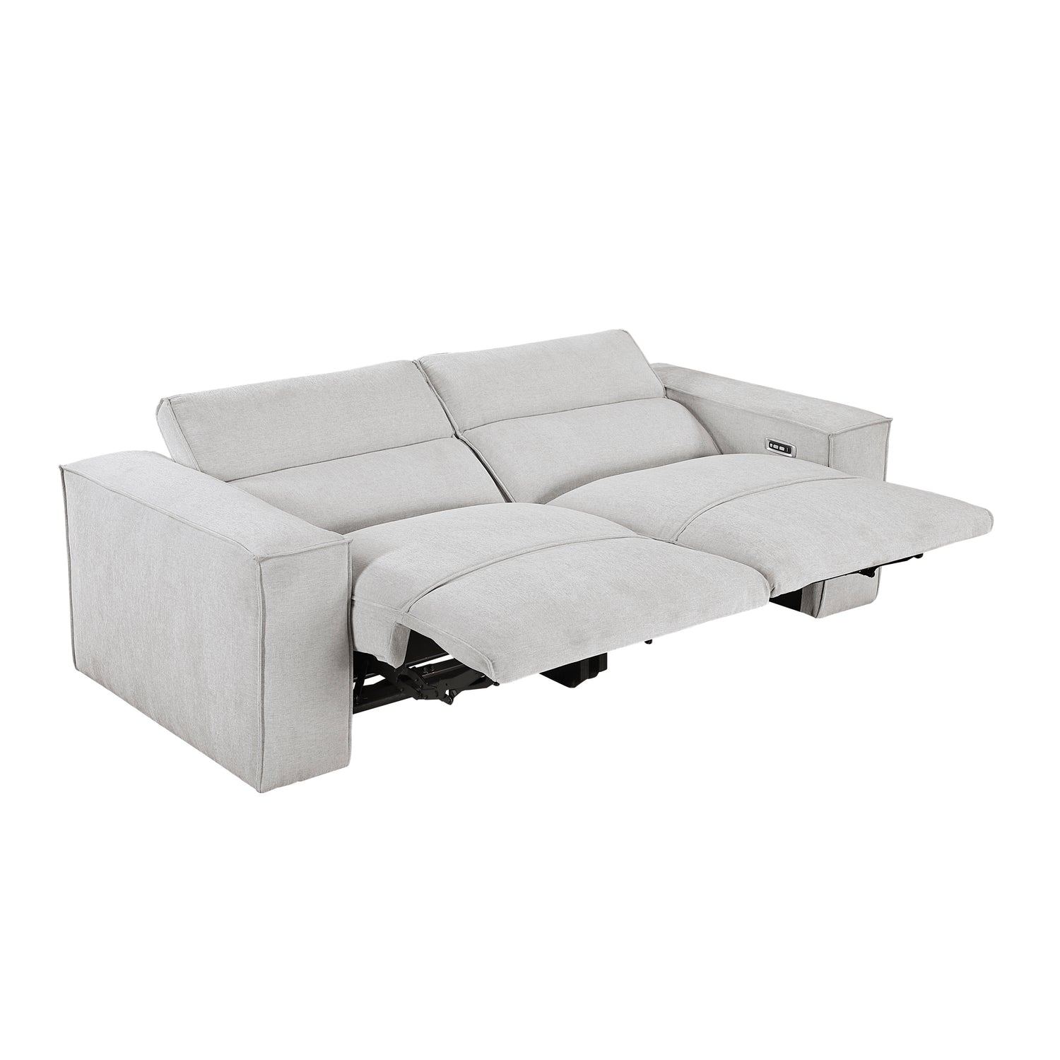 8414GRY*2PWH 2pc Set: Sofa, Love - 8414GRY*2PWH