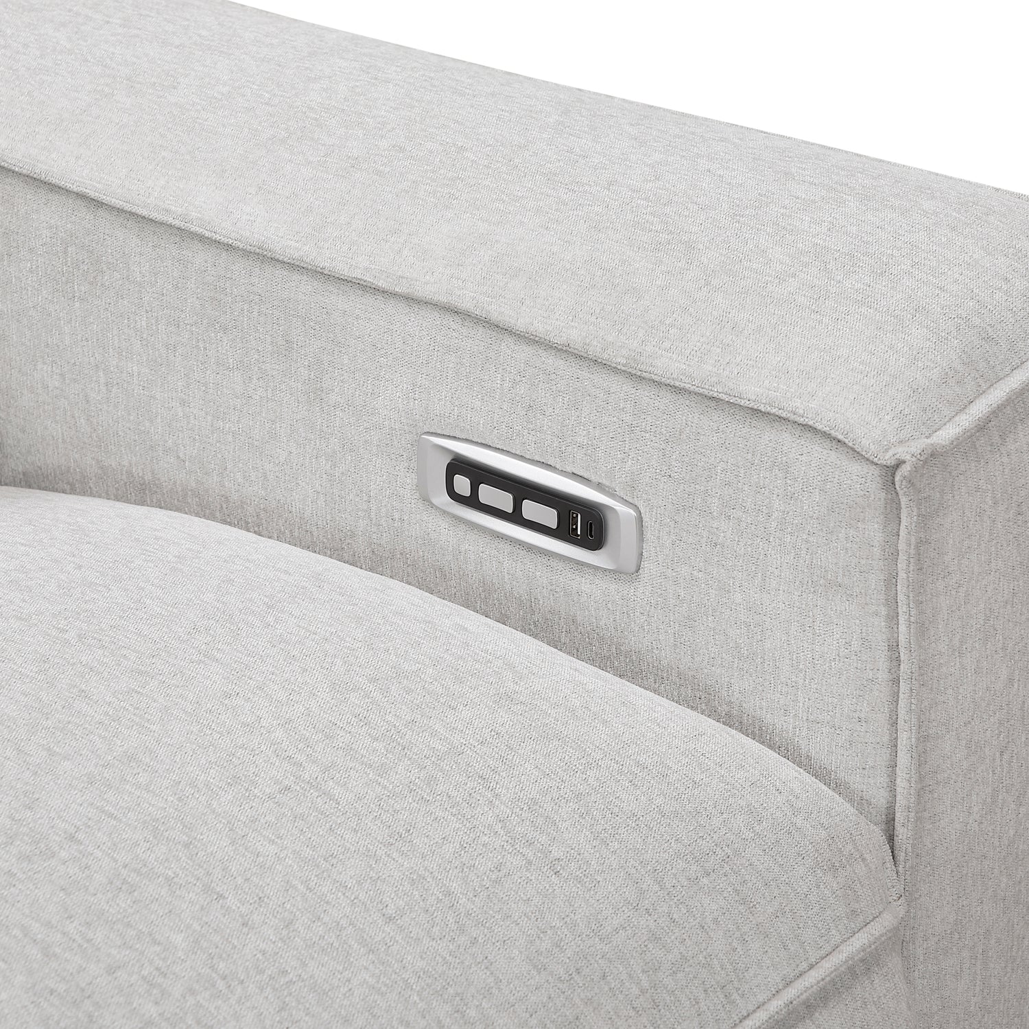 8414GRY*2PWH 2pc Set: Sofa, Love - 8414GRY*2PWH