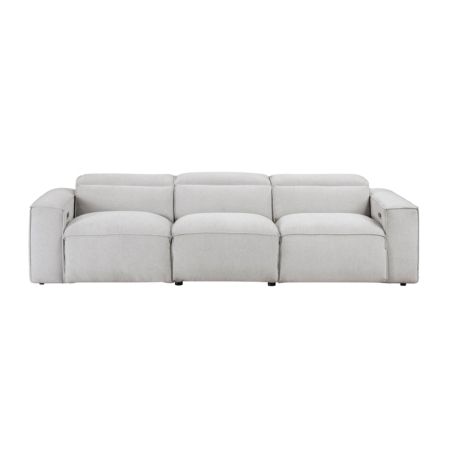 8414GRY*2PWH 2pc Set: Sofa, Love - 8414GRY*2PWH