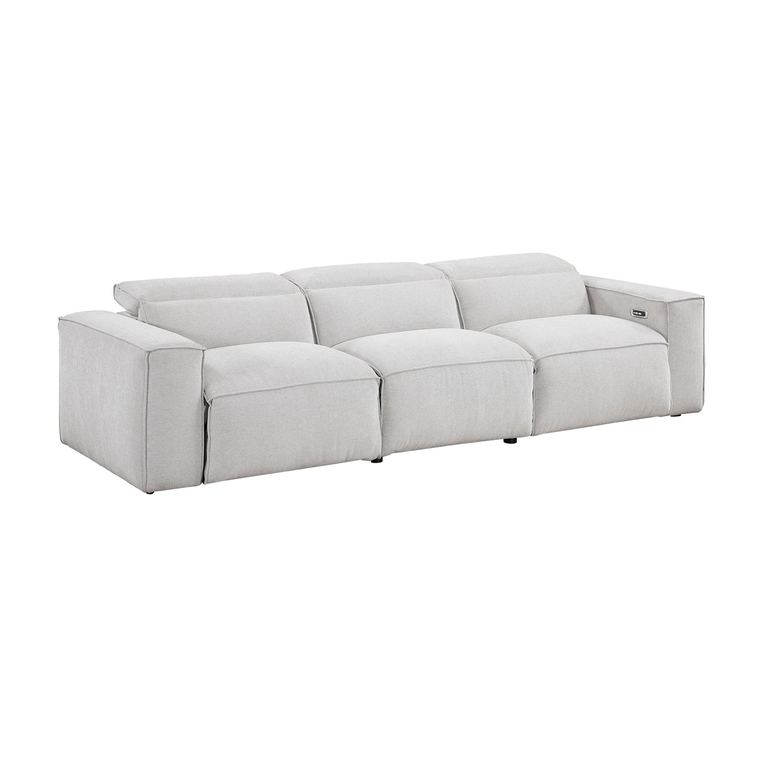 8414GRY*2PWH 2pc Set: Sofa, Love - 8414GRY*2PWH