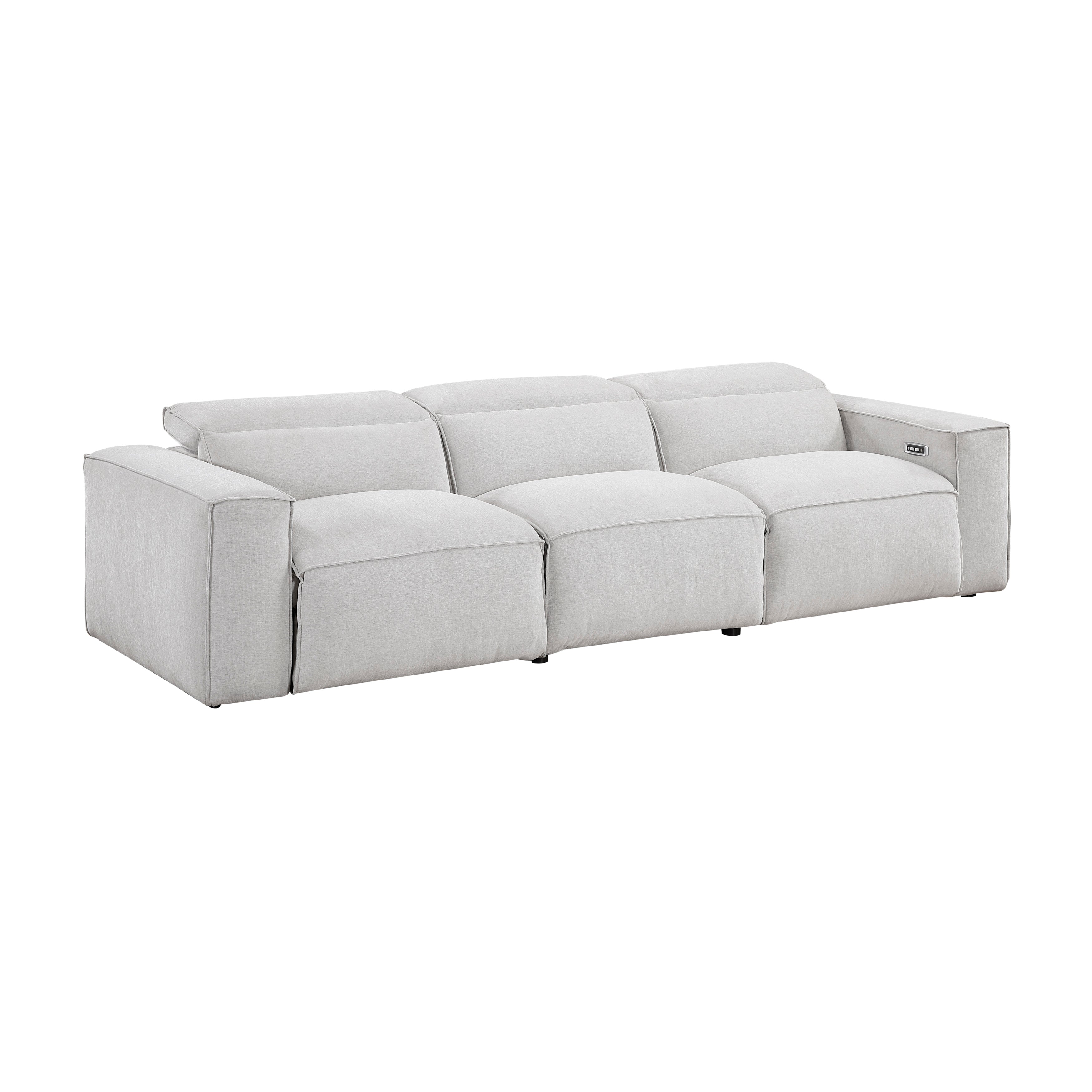 8414GRY*2PWH 2pc Set: Sofa, Love - 8414GRY*2PWH