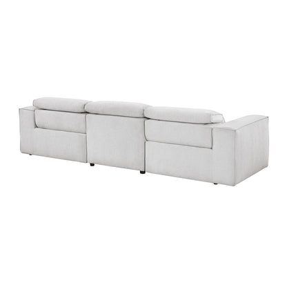 8414GRY*2PWH 2pc Set: Sofa, Love - 8414GRY*2PWH