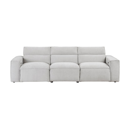 8414GRY*2PWH 2pc Set: Sofa, Love - 8414GRY*2PWH