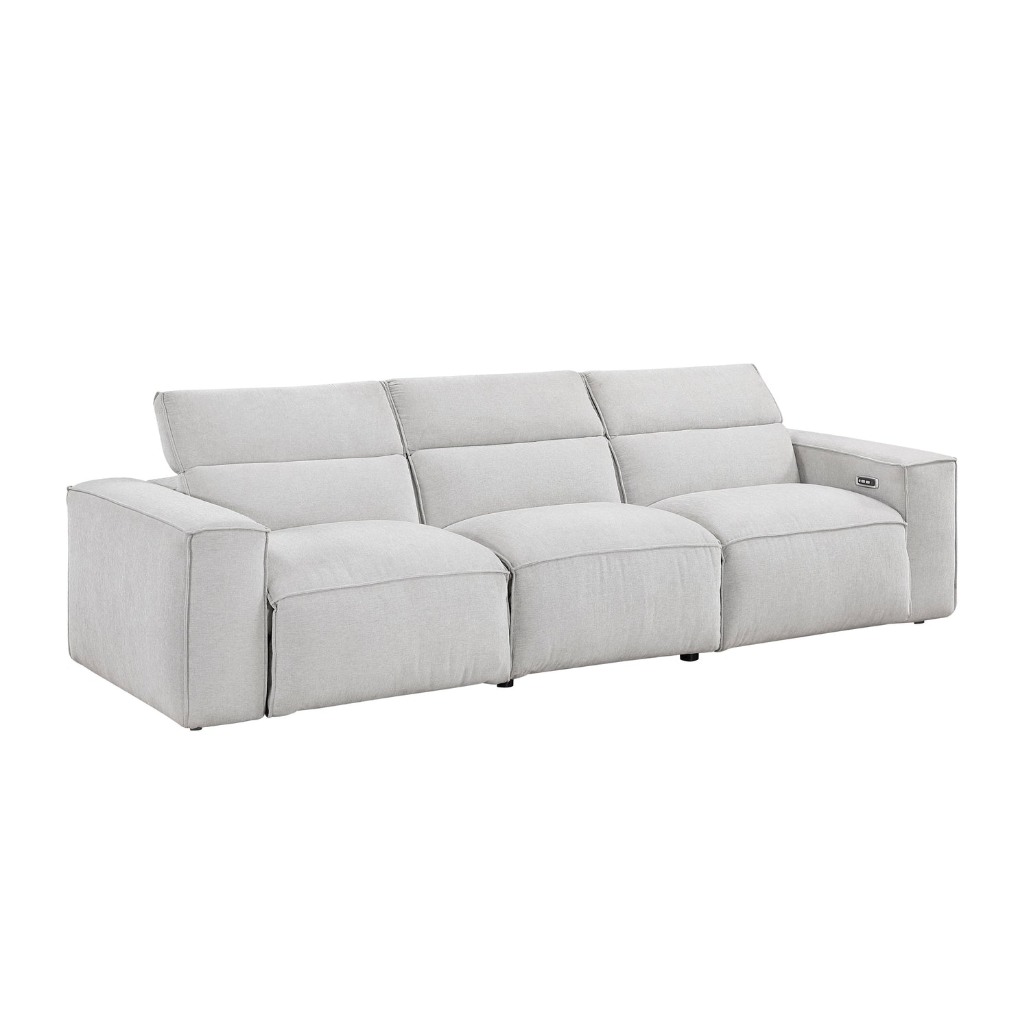 8414GRY*2PWH 2pc Set: Sofa, Love - 8414GRY*2PWH