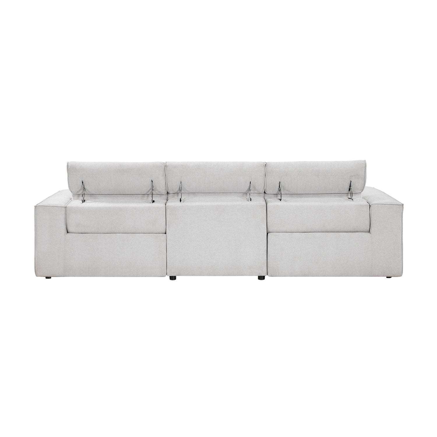 8414GRY*2PWH 2pc Set: Sofa, Love - 8414GRY*2PWH