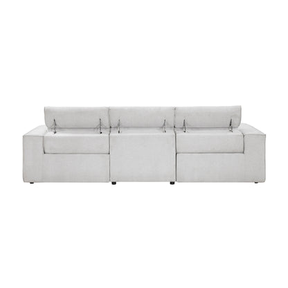 8414GRY*2PWH 2pc Set: Sofa, Love - 8414GRY*2PWH