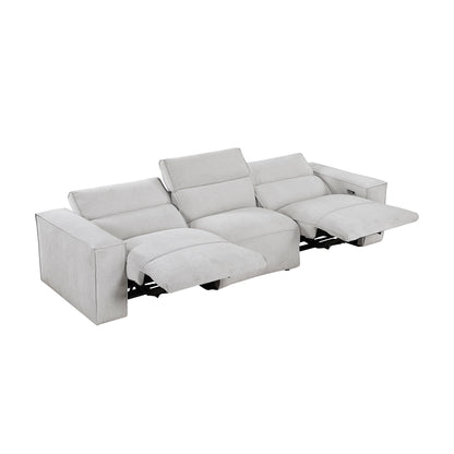 8414GRY*2PWH 2pc Set: Sofa, Love - 8414GRY*2PWH