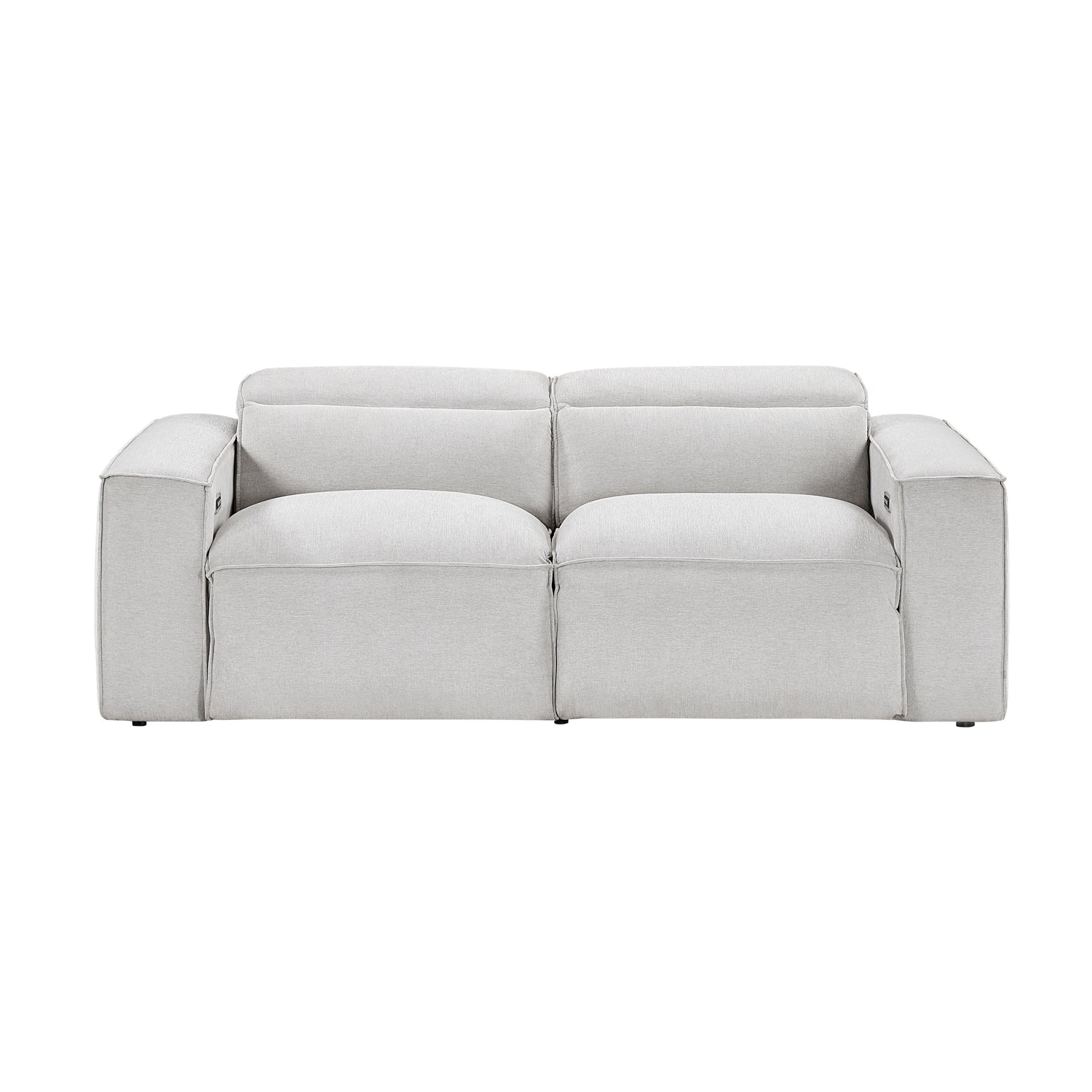 8414GRY*2PWH 2pc Set: Sofa, Love - 8414GRY*2PWH