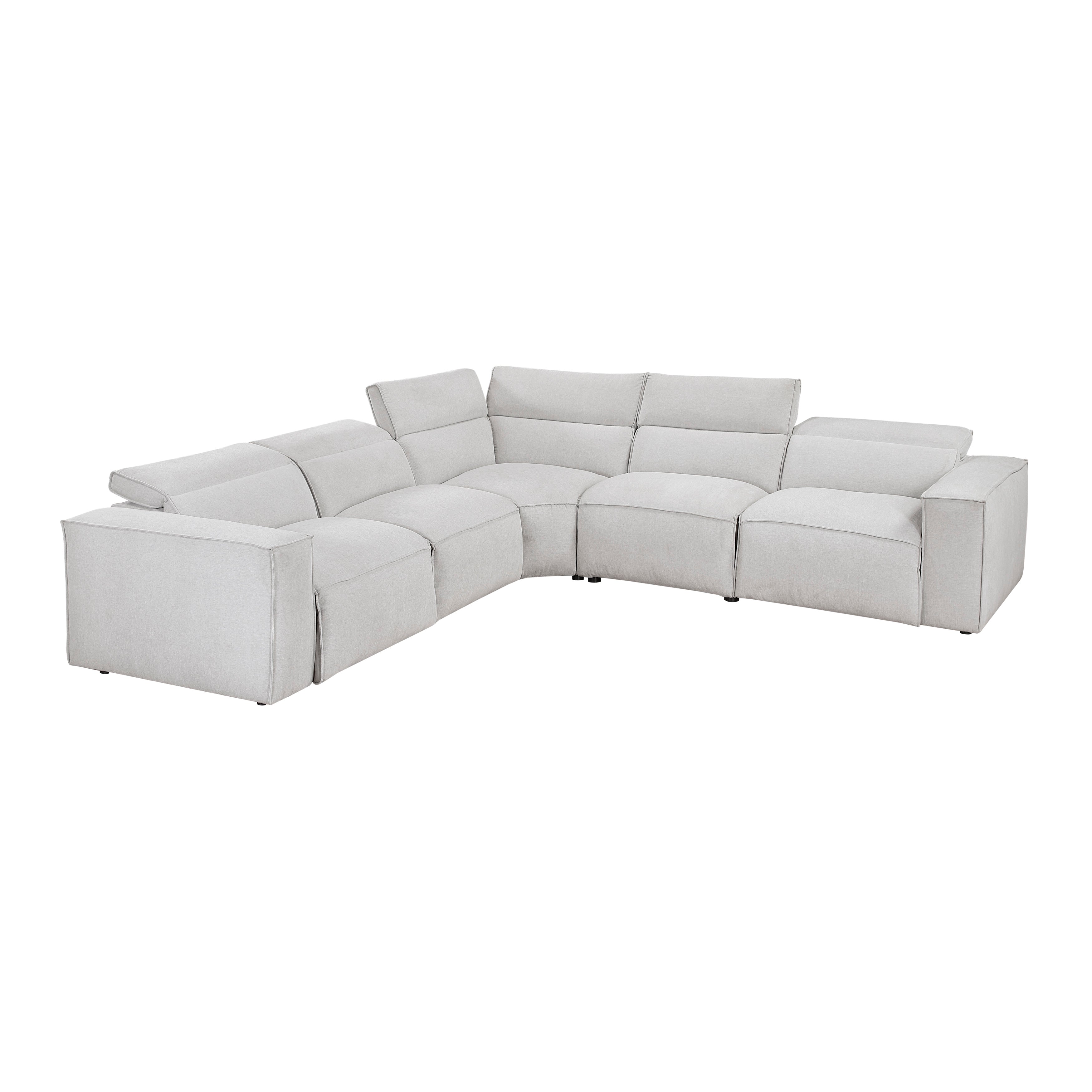8414GRY-*5LRRRPWH (5)5-Piece Modular Power Reclining Sectional with Power Headrests - 8414GRY-*5LRRRPWH