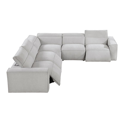 8414GRY-*5LRRRPWH (5)5-Piece Modular Power Reclining Sectional with Power Headrests - 8414GRY-*5LRRRPWH