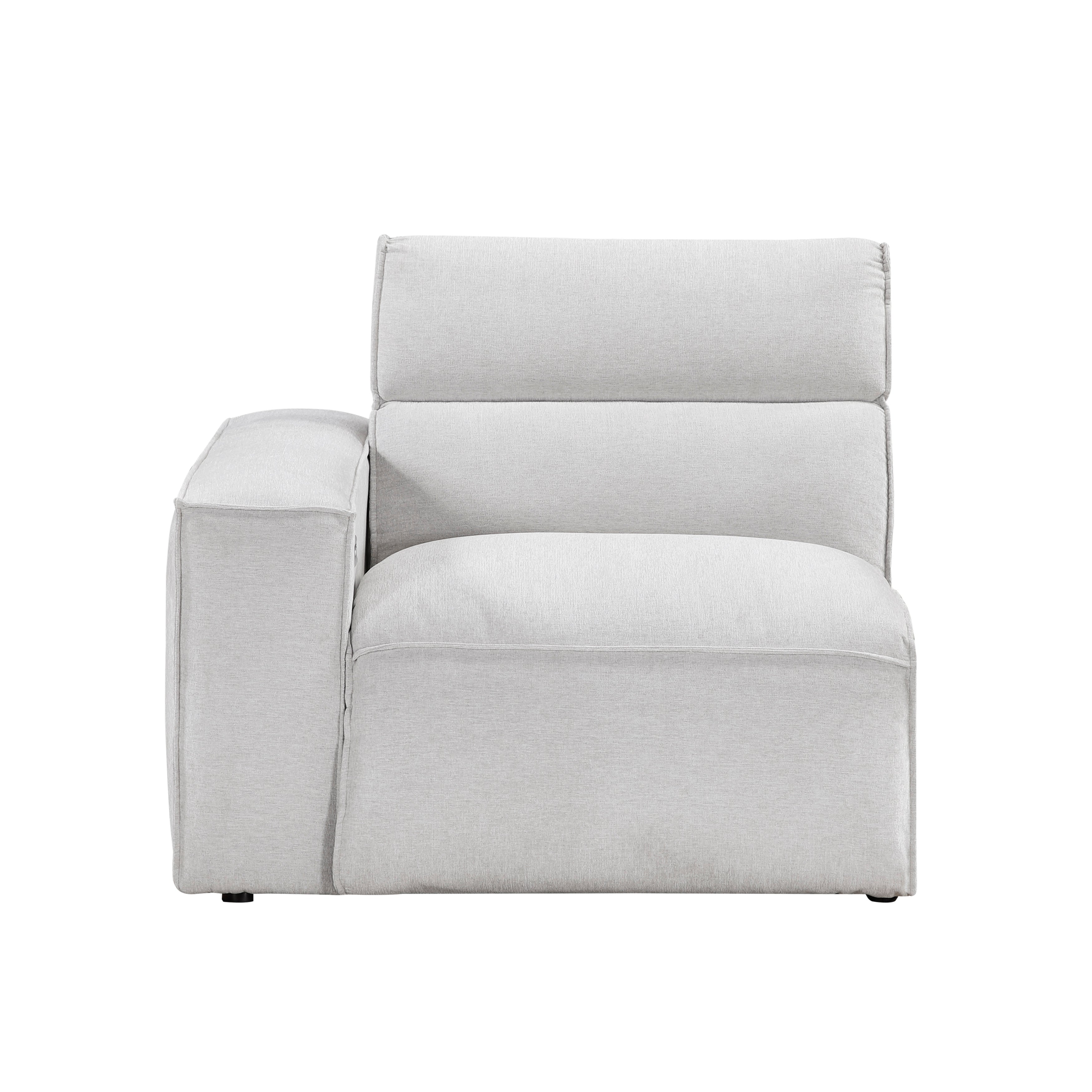 8414GRY-LRPWH (1/5)Power Left Side Reclining Chair with Power Headrest and Charging Ports - 8414GRY-LRPWH