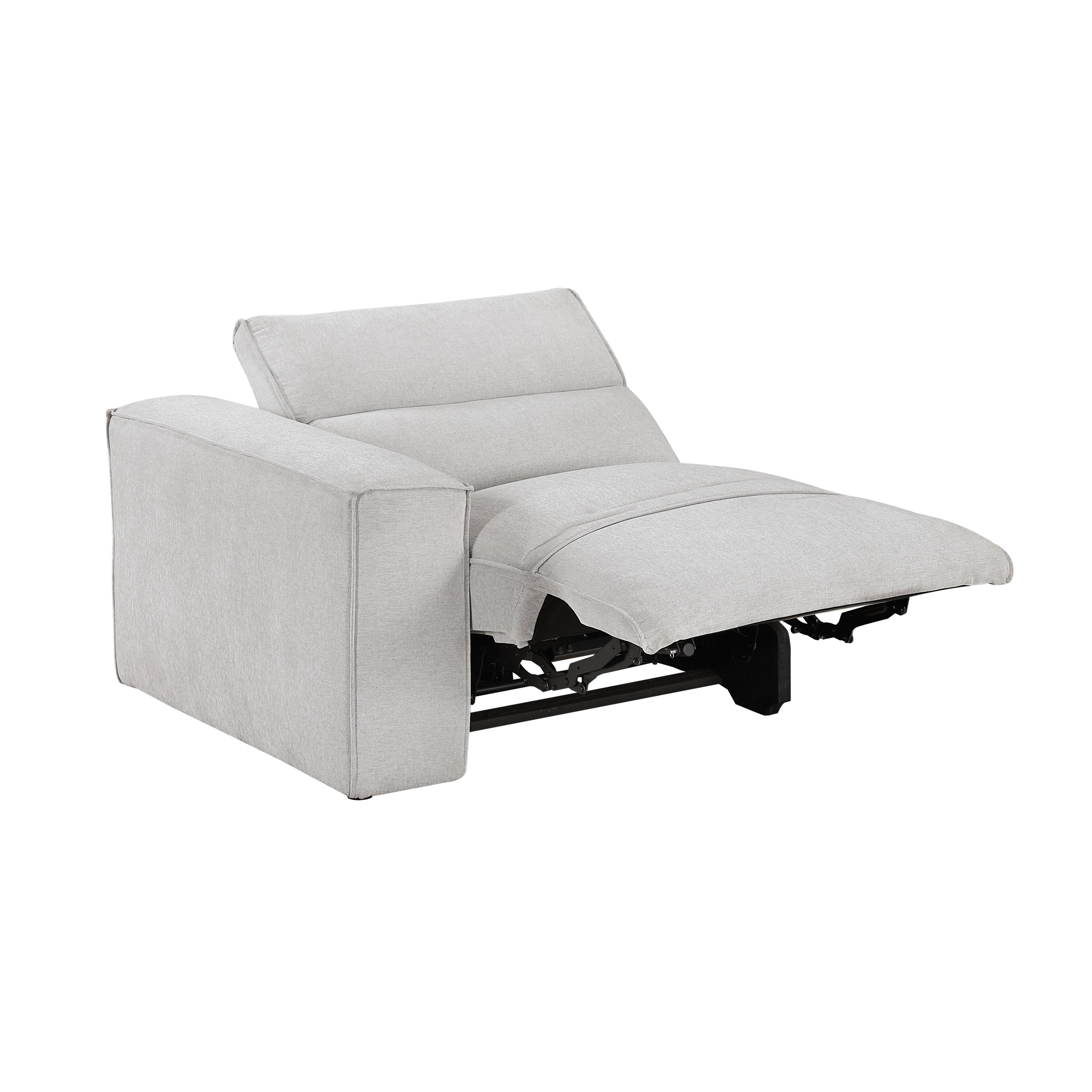 8414GRY-LRPWH (1/5)Power Left Side Reclining Chair with Power Headrest and Charging Ports - 8414GRY-LRPWH