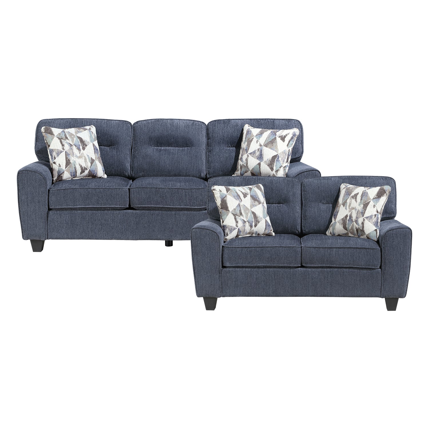 8416BU*2 2pc Set: Sofa, Love - 8416BU*2