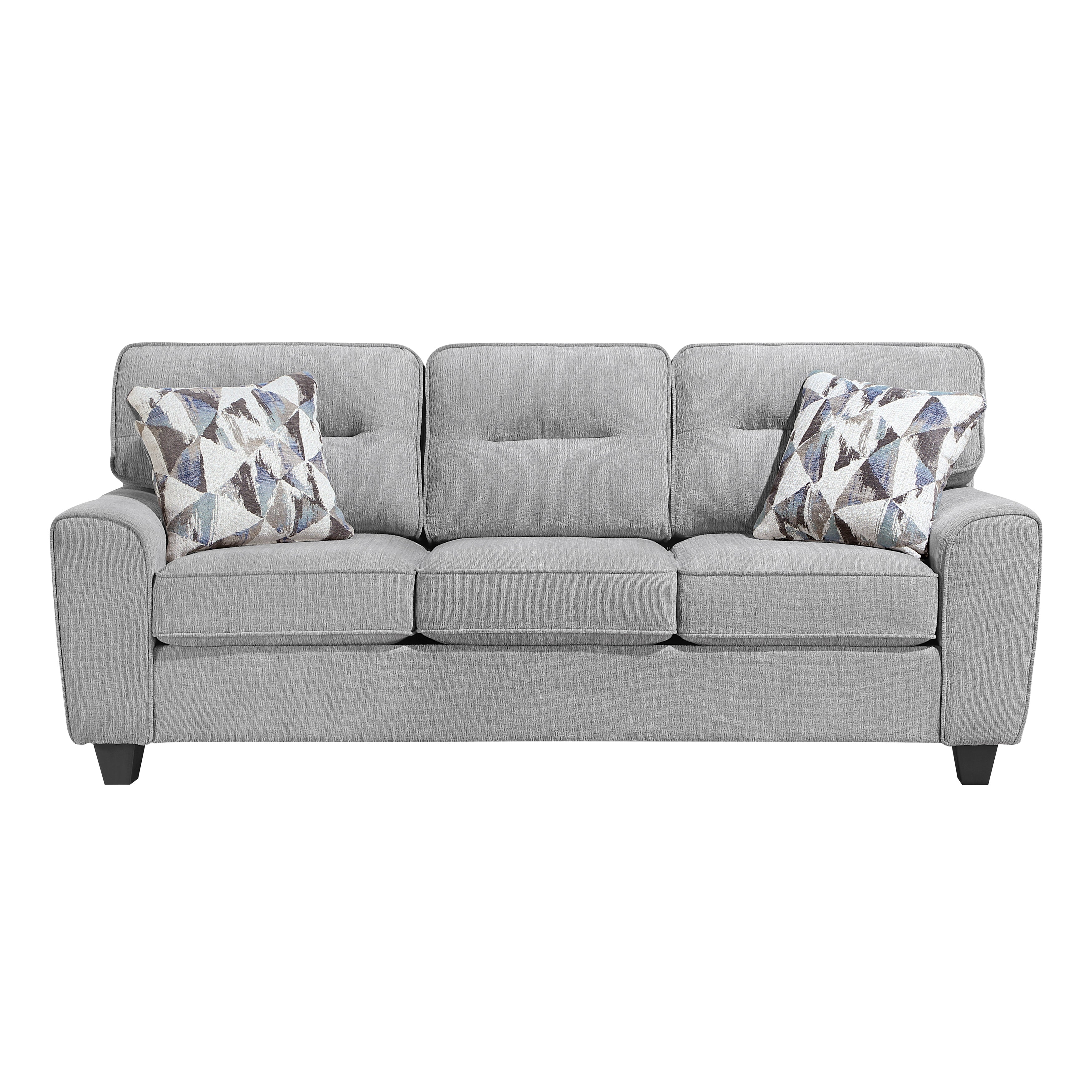 8416GY*2 2pc Set: Sofa, Love - 8416GY*2