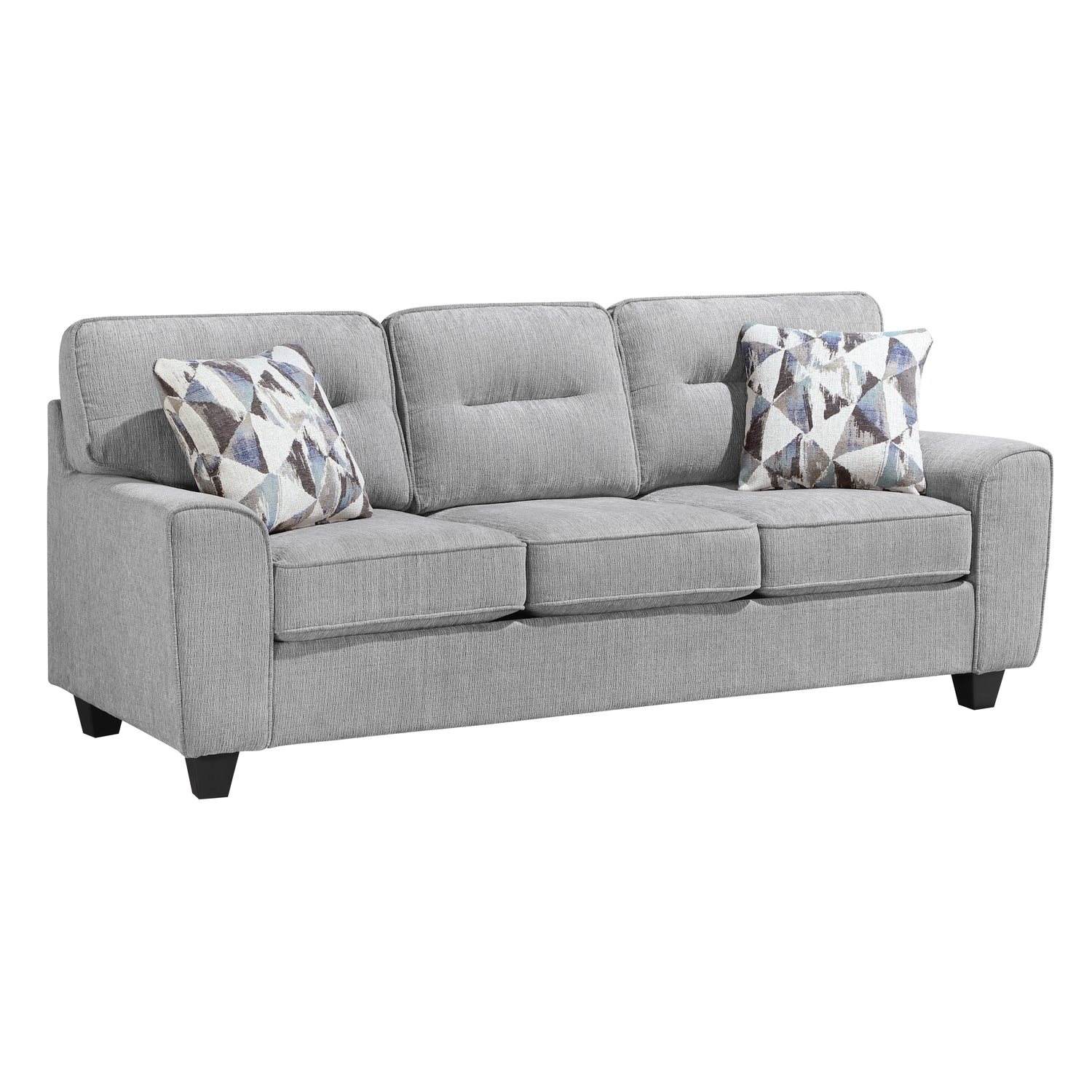 8416GY*2 2pc Set: Sofa, Love - 8416GY*2
