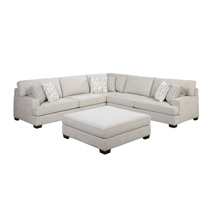 8435BE*42L2R (4)4-Piece Sectional with Ottoman - 8435BE*42L2R