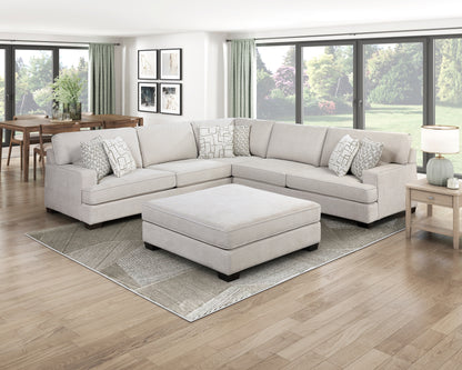 8435BE*42L2R (4)4-Piece Sectional with Ottoman - 8435BE*42L2R