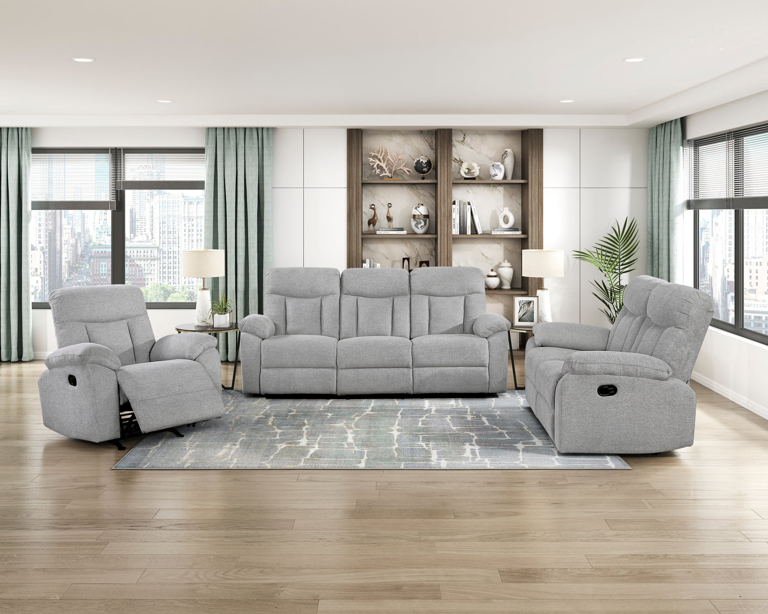 8440GRY-3 Double Reclining Sofa - 8440GRY-3
