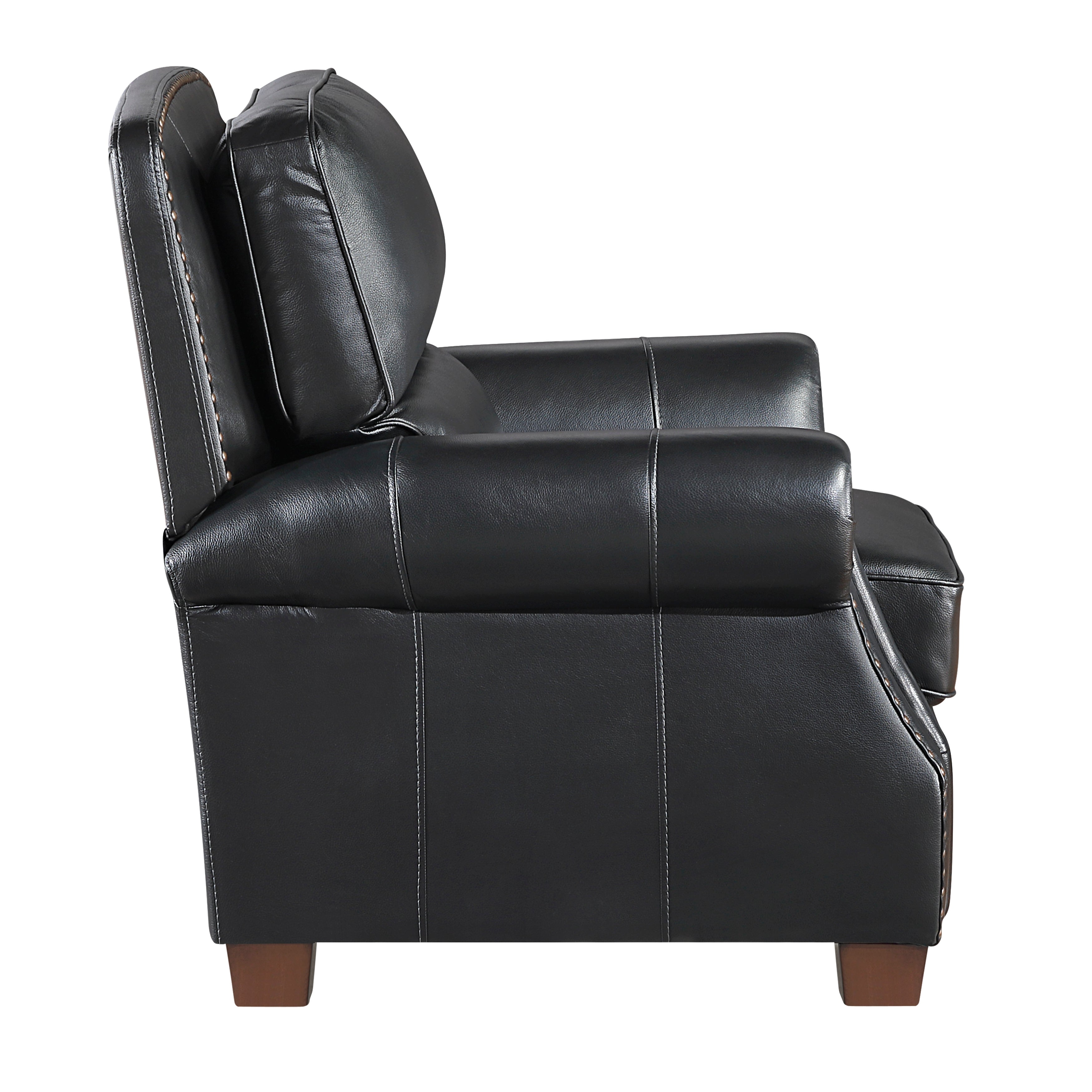 8448BLK-1PB Push Back Reclining Chair - 8448BLK-1PB