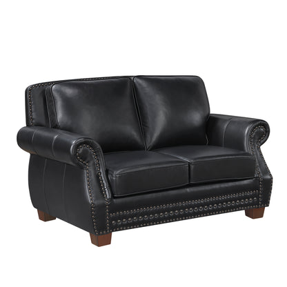 8448BLK*2 2pc Set: Sofa, Love - 8448BLK*2