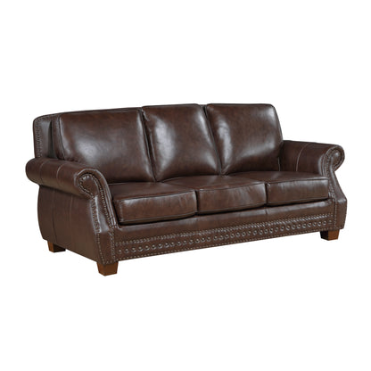 8448BRW*2 2pc Set: Sofa, Love - 8448BRW*2