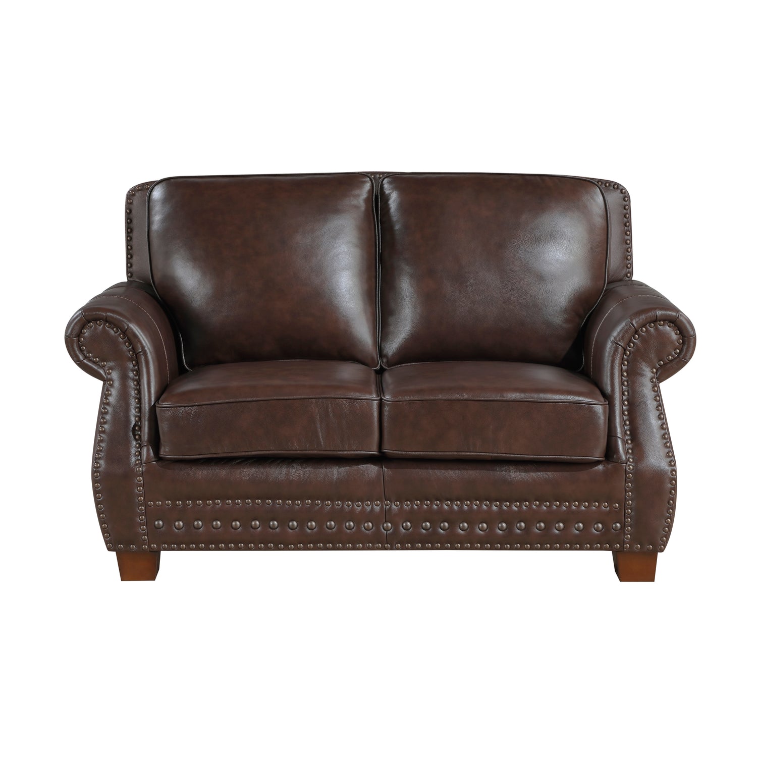 8448BRW*2 2pc Set: Sofa, Love - 8448BRW*2