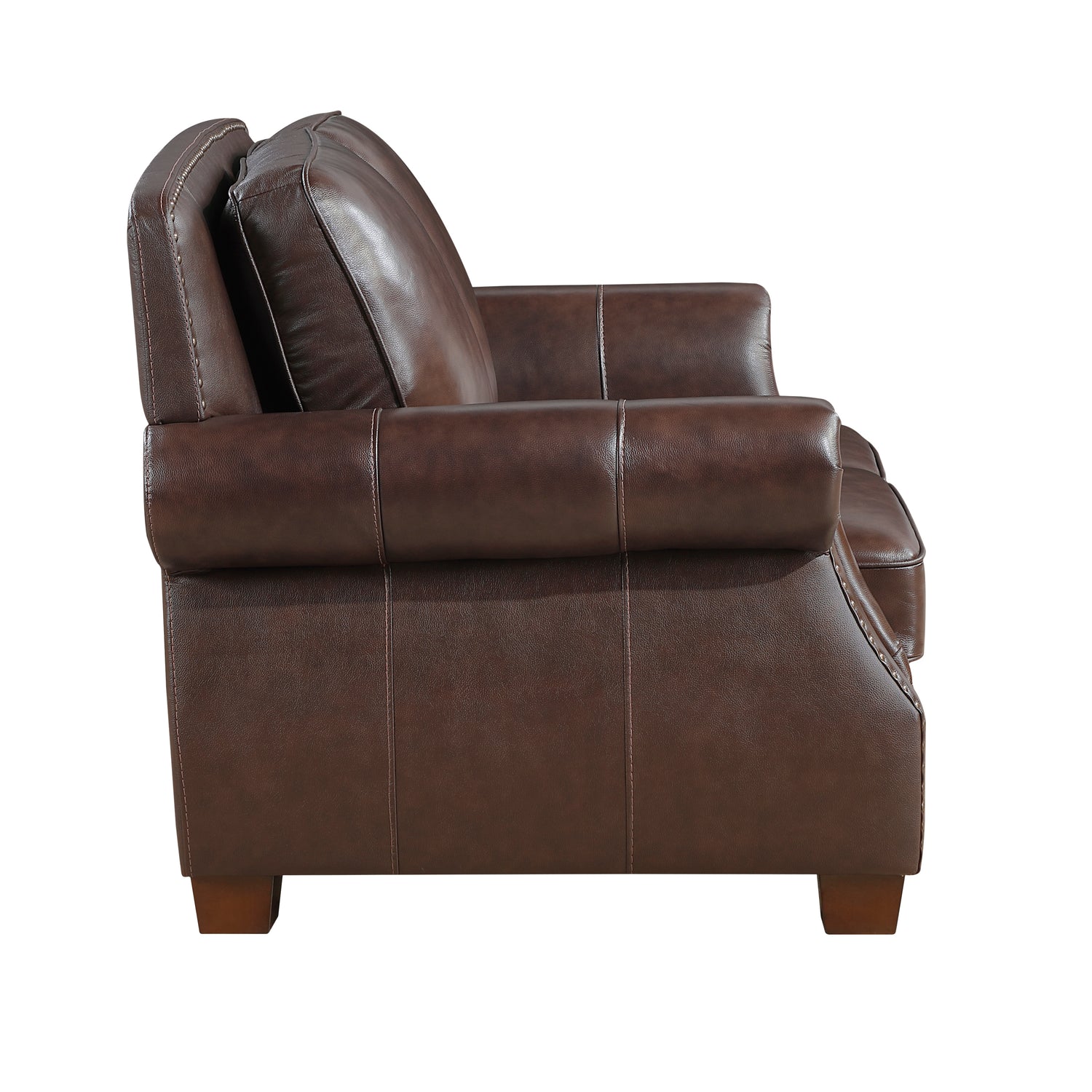 8448BRW*2 2pc Set: Sofa, Love - 8448BRW*2