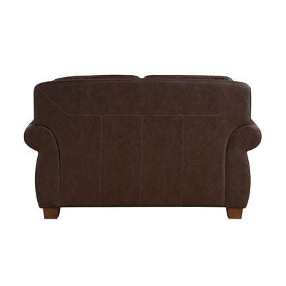 8448BRW*2 2pc Set: Sofa, Love - 8448BRW*2