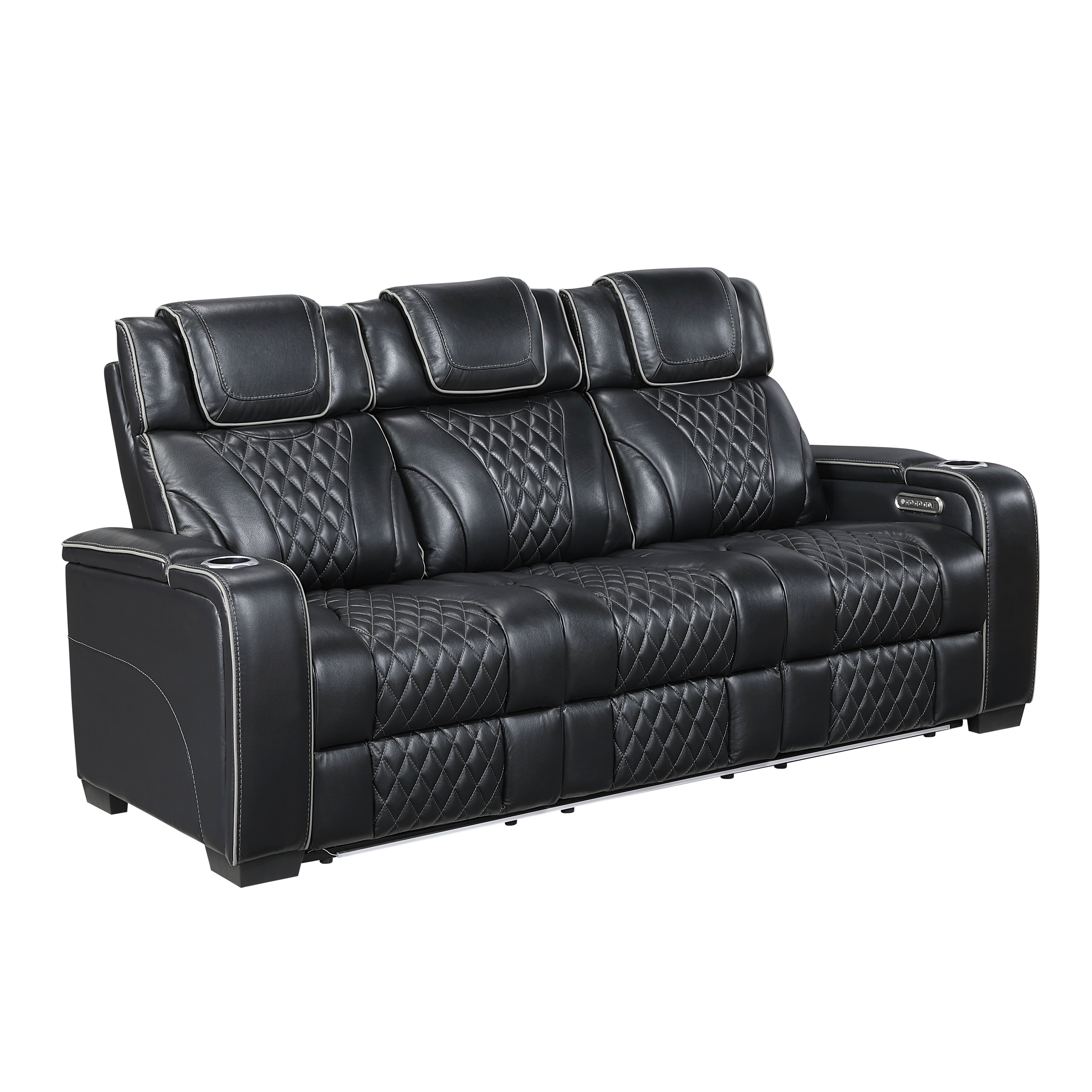 8449BK*2PWHM 2pc Set: Sofa, Love (Power) - 8449BK*2PWHM