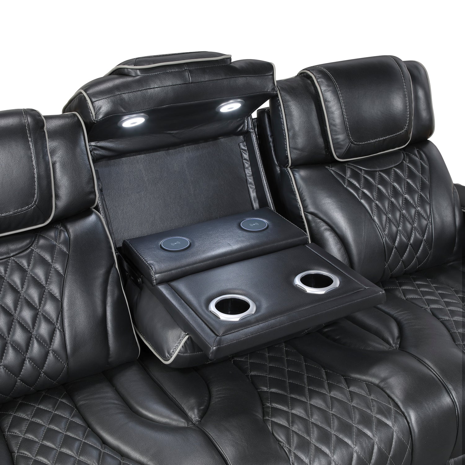 8449BK*2PWHM 2pc Set: Sofa, Love (Power) - 8449BK*2PWHM